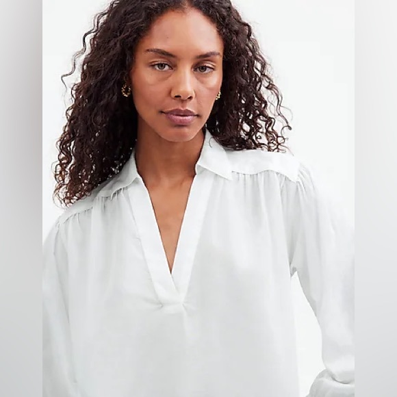 NWT Madewell Easy Long-Sleeve Popover Shirt - Picture 3 of 6